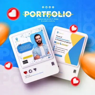 تصميم بوستات سوشيال ميديا إبداعية لمنصة NearLancer