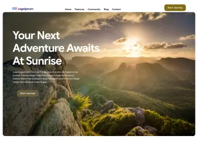 تصميم واجهة مستخدم لصفحة هبوط سياحية - Landing Page