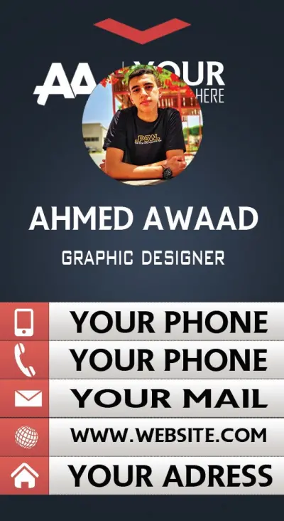 تصميم بطاقة اعمال (كارت شخصي)