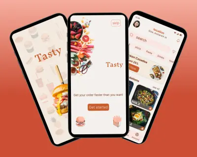 تصميم تطبيق توصيل طعام بطريقة سهلة وسلسة