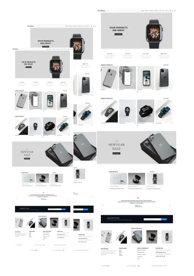 تطوير واجهة متجر إلكتروني (MiniStore) متجاوب بالكامل