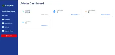 admin dashboard