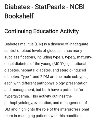 ترجمة مقال من طبي عن مرض السكري من الإنجليزية للعربية