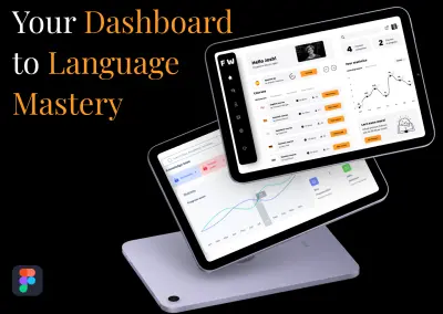 تصميم لوحة تحكم احترافية UI/UX لموقع Fluent Way لتعليم كورسات اللغات أونلاين