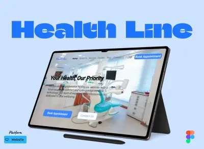 تصميم واجهة مستخدم UI/UX لموقع إلكتروني لحجز مواعيد الدكاترة وإدارة العيادات