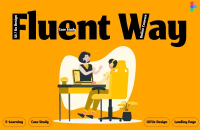 تصميم واجهة مستخدم UX/UI احترافية لموقع Fluent Way لتعلم اللغات أونلاين
