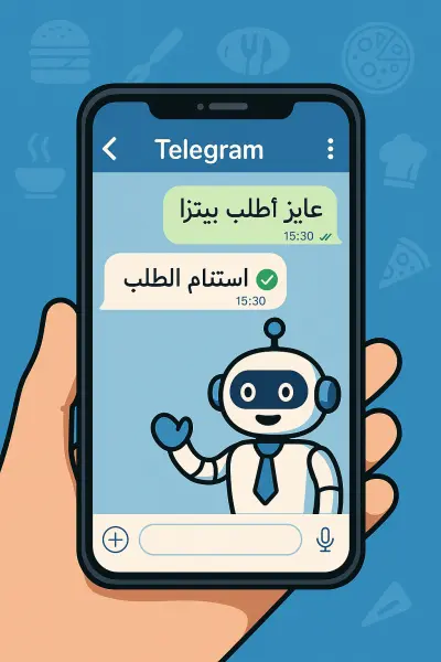 شات بوت تليجرام مطعم مفتوح ٢٤ ساعة