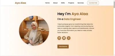 صفحة هبوط تفاعلية | Responsive Portfolio Website