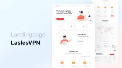 صفحة هبوط لشركة LaslesVPN