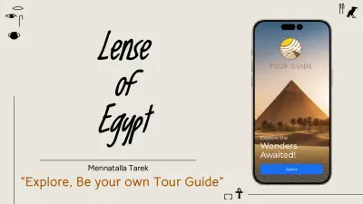 بيق دليل سياحي "Lense of Egypt" متكامل ب Figma