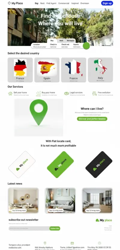 منصة اكتشاف العقارات والتأجير (مكاني)