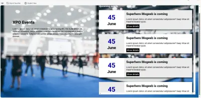 تصميم و تطوير موقع ويب لعرض الفعاليات و الاحداث