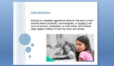 عرض تقديمي توعوي عن  ( التنمر )