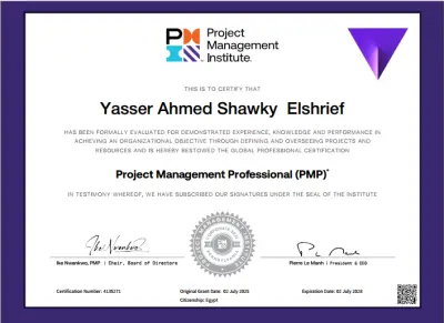 شرح PMP اعتمادا على PMBOK v 7 والمساعدة على اجتياز الامتحان الدولى لل PMP