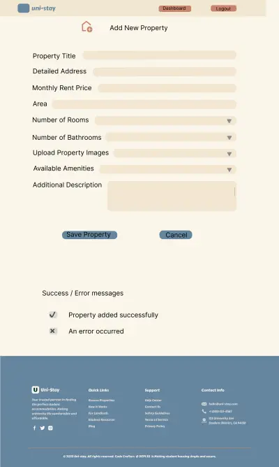 unistay و هو مشروع لحجز وحدات لطلاب الجامعه