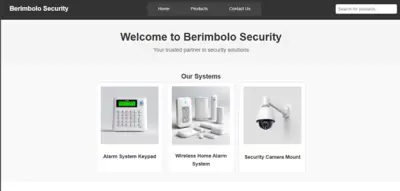 Berimbolo Security - صفحة هبوط لشركة امن