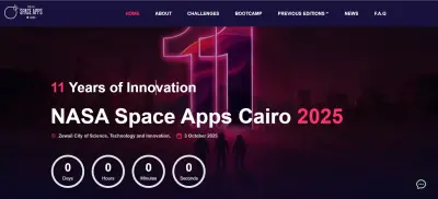 تطوير موقع ولوحة تحكم NASA Space Apps Cairo باستخدام Next.js و React.js