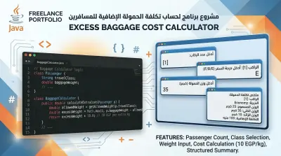 برنامج لحساب تكلفة الحمولة الإضافية للمسافرين