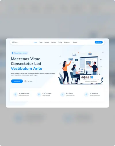 تصميم صفحة هبوط احترافية لشركة لاتينية | متوافقة مع الهواتف وسريعة التصفح