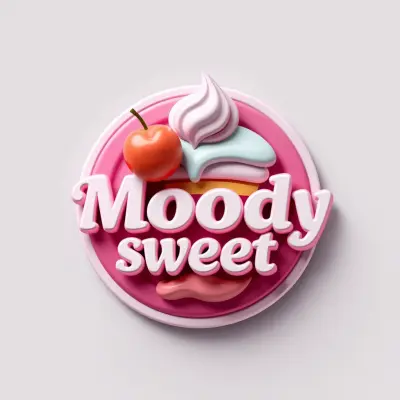 تصميم لوجو 3D لمشروع حلويات