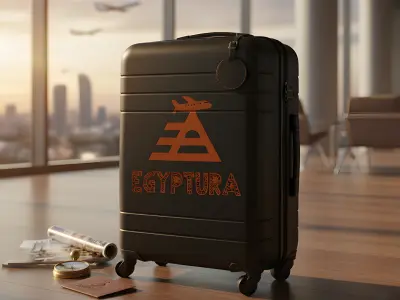 تصميم هوية بصرية كاملة لشركة السياحة EGPTURA (لوجو + كارت + بروشور + فلاير)