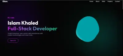 تصميم وتطوير موقع بورتفوليو شخصي باستخدام React