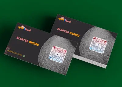 تصميم بيزنس كارد (business card) بالوان هادئه وجذابه تفاصيل العمل