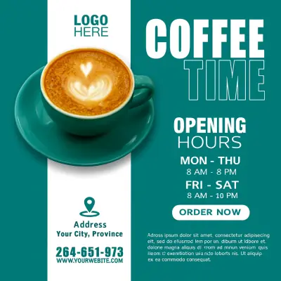 تصميمات سوشيال ميديا لكافيه