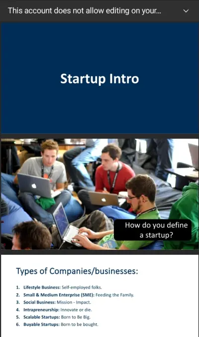 عرض تقديمي ريادة الأعمال