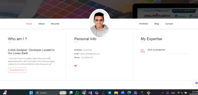 تصميم وتطوير موقع بورتفوليو شخصي احترافي