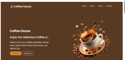 Coffee Landing Page – Modern UI with Smooth Layout (React + CSS)