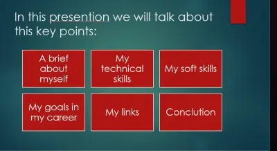 بريزنتيشن عن بورتفوليو لشخص