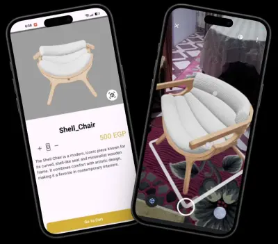 Ar furniture app with image search using AI and a smart assistant