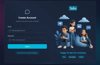 Tello – تطبيق دردشة فورية باستخدام MERN Stack