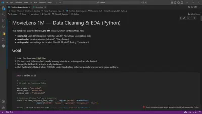 تحليل بيانات الأفلام وتقييمات المستخدمين باستخدام Python