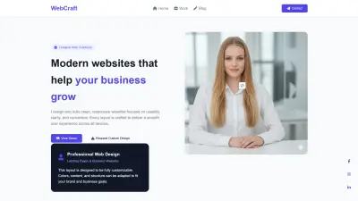 تصميم وتطوير صفحة هبوط (Landing Page) عصرية ومتجاوبة للأعمال الرقمية