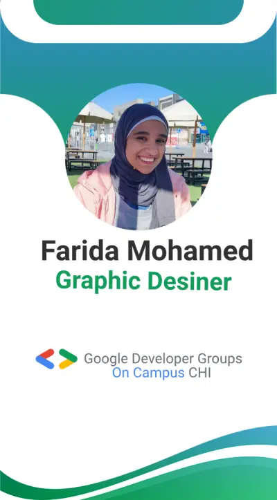 تصميم id لاعضاء تيم google developer groups