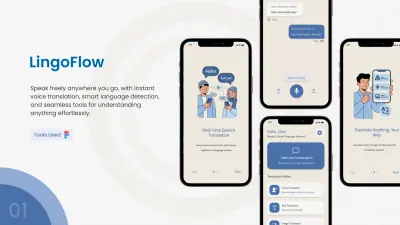 تصميم تطبيق موبايل للترجمة LigoFlow App