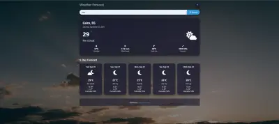 موقع Weather Forecast لعرض الطقس