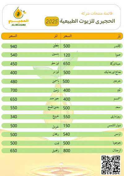 شركة انتاج زيوت طبيعية