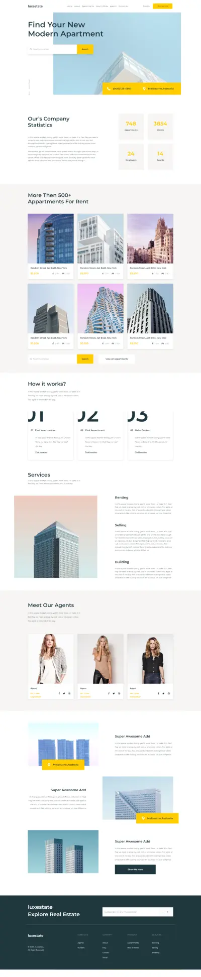 موقع عقارات احترافي – تصميم عصري وسهل الاستخدام