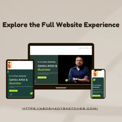 موقع بورتفوليو احترافي للفنان إسلام أبو شادي