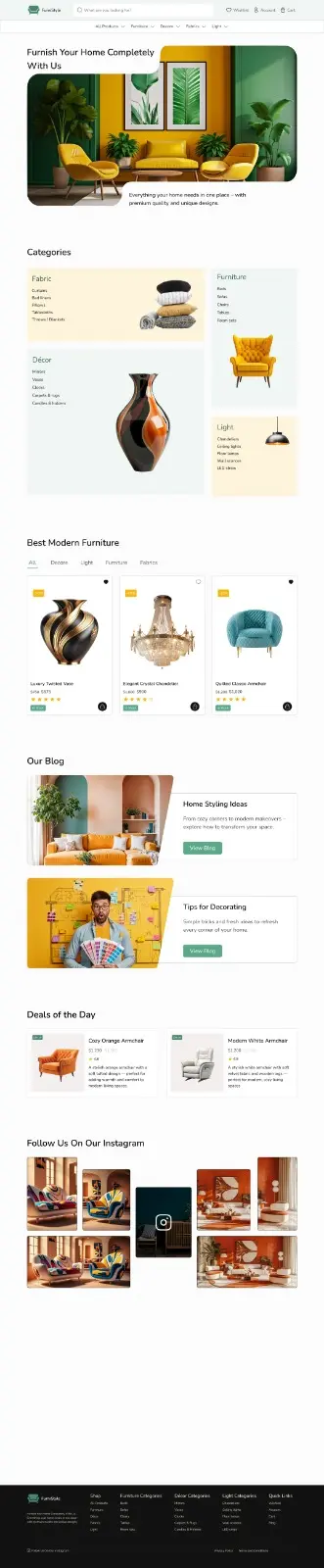 FurniStyle - منصة تجارة إلكترونية متكاملة للأثاث