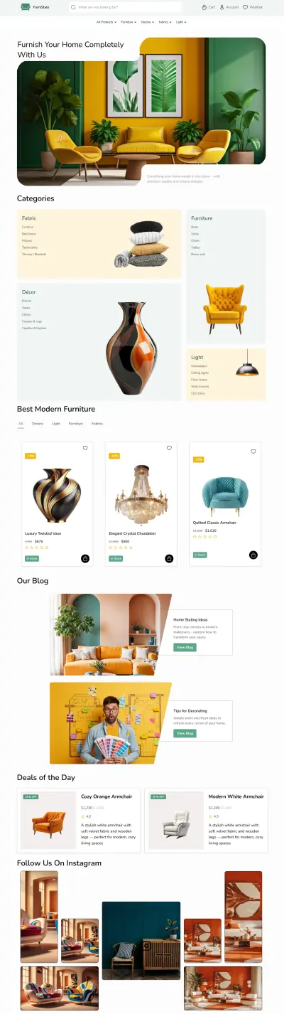 FurniStyle - منصة تجارة إلكترونية متكاملة للأثاث