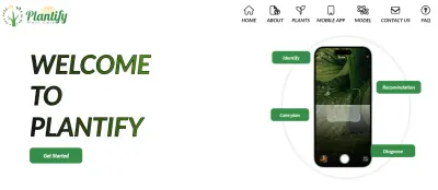 تطوير موقع تعريفي  لتطبيق عن النباتات احترافي باستخدام React.js و Tailwind CSS