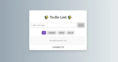 طبيق قائمة المهام – To-Do List Web App