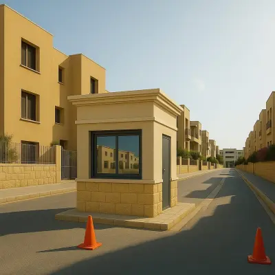 تصور 3D لغرف امن خارجية للكومبوند