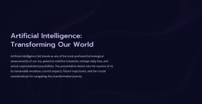 عرض تقديمي احترافي عن ال AI