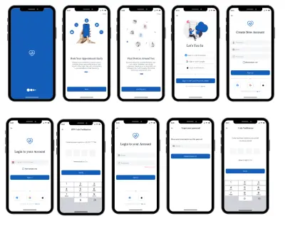 تصميم واجهات تطبيق حجز مواعيد طبية “MedConnect”