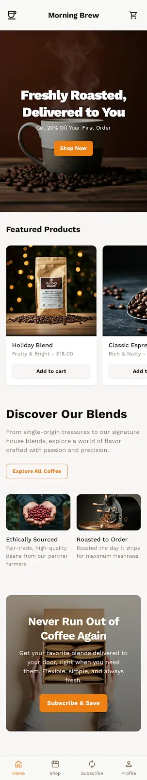 morning brew order your coffee now